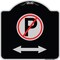 Signmission No ParkingW/ Bidirectional Arrow Heavy-Gauge Aluminum Architectural Sign, 18" x 18", BS-1818-23656 A-DES-BS-1818-23656 - alternate 1